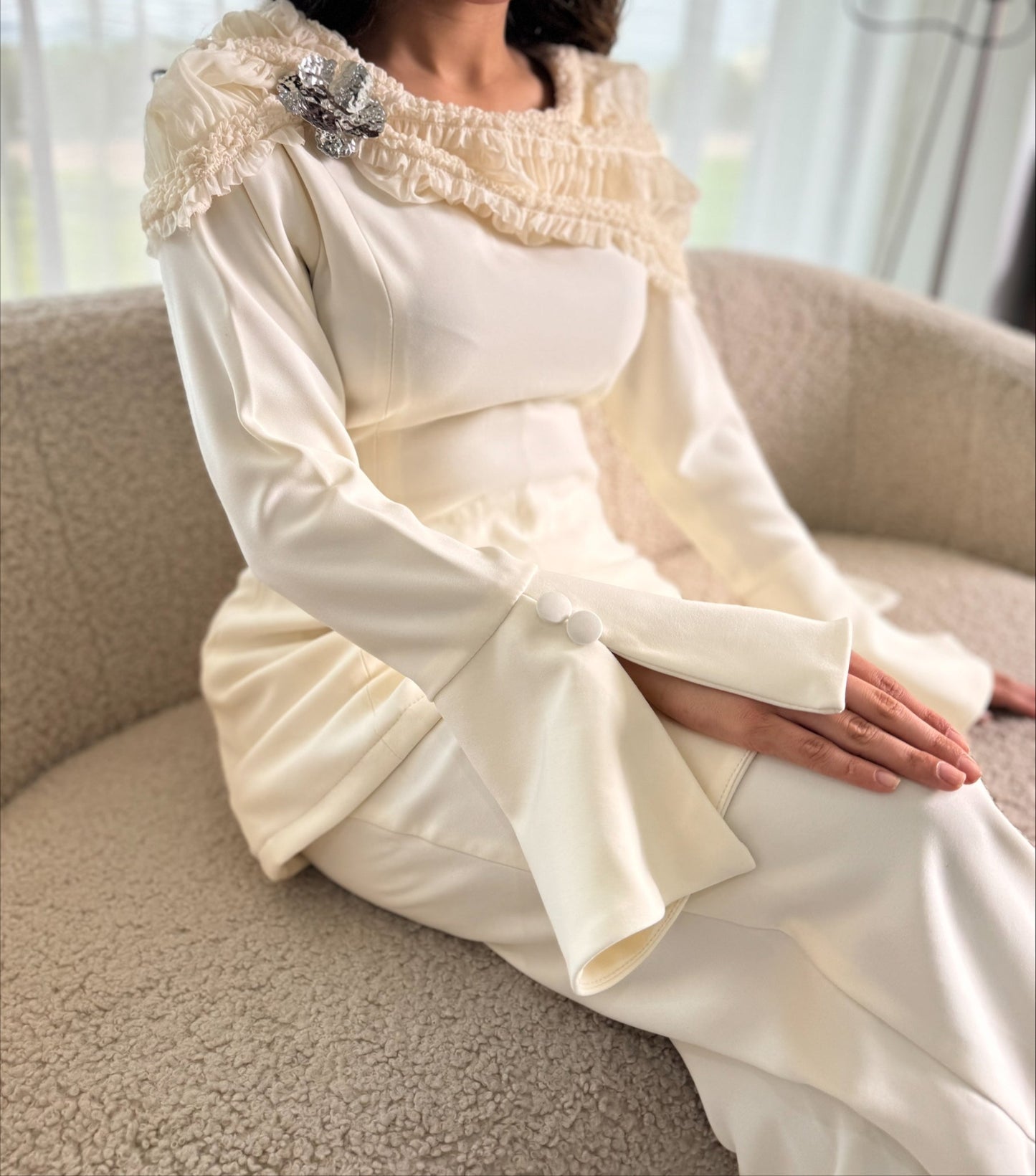 Ivory Ruche set