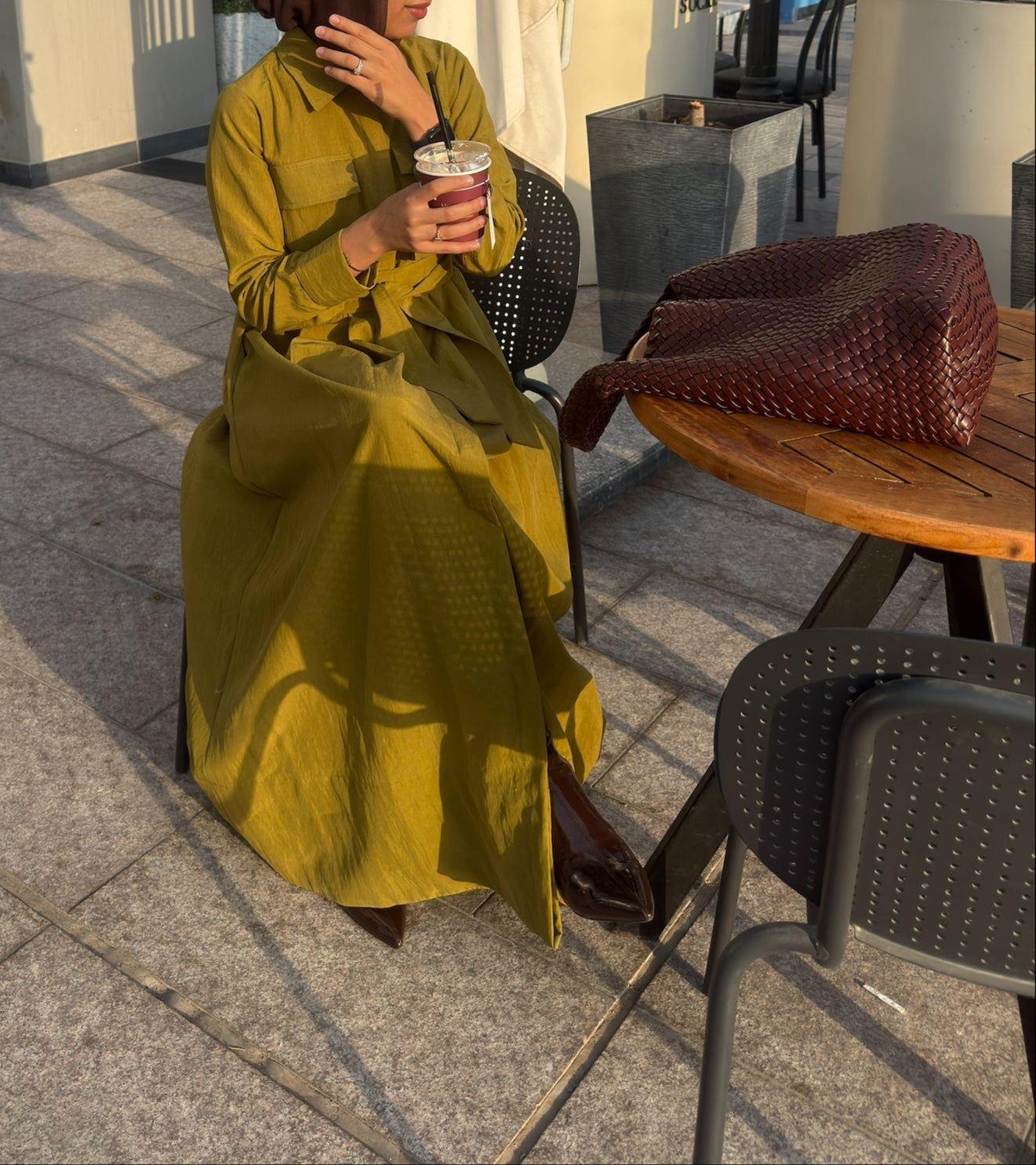 A-line Pockets Dress with Belt