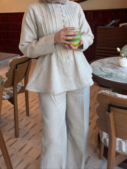 Pleated Linen set