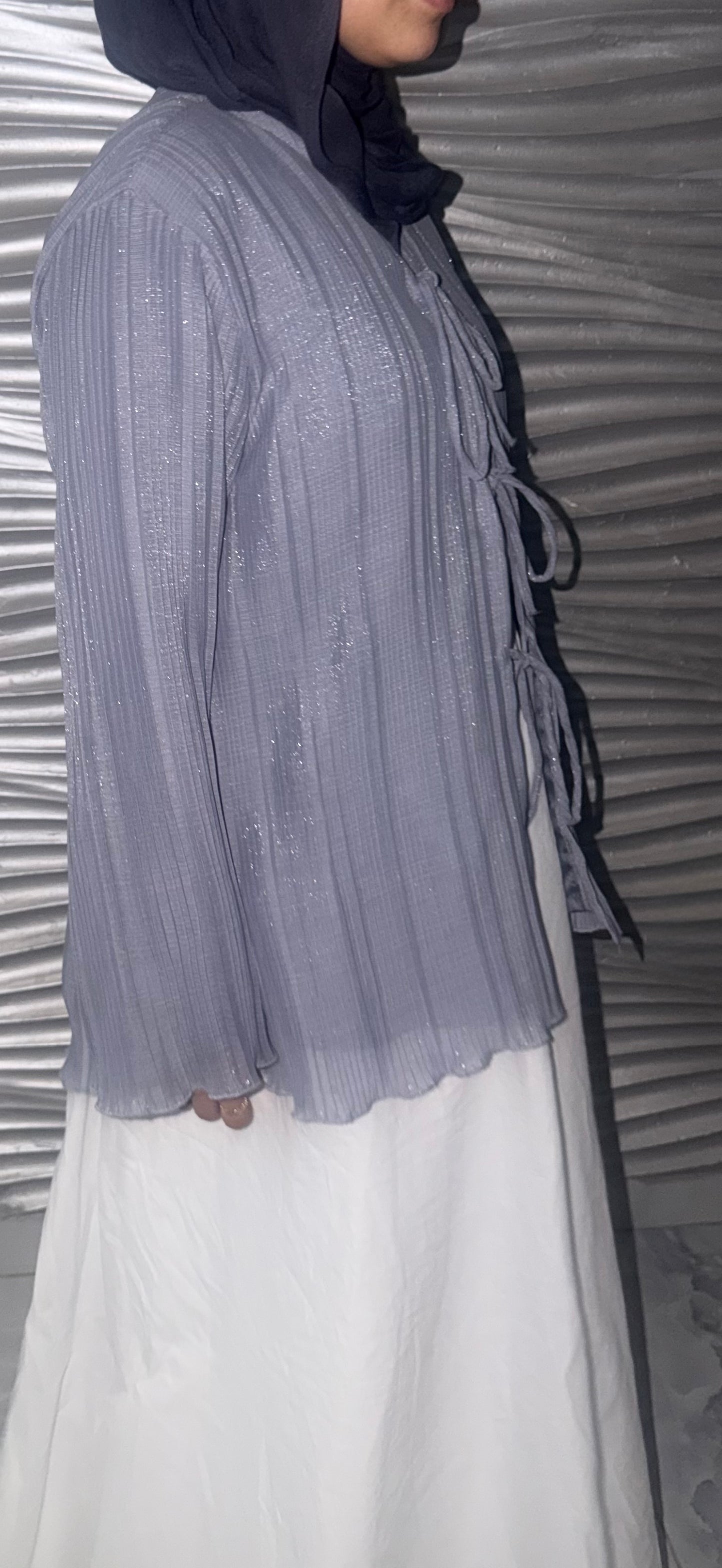 Shimmer Pleated top