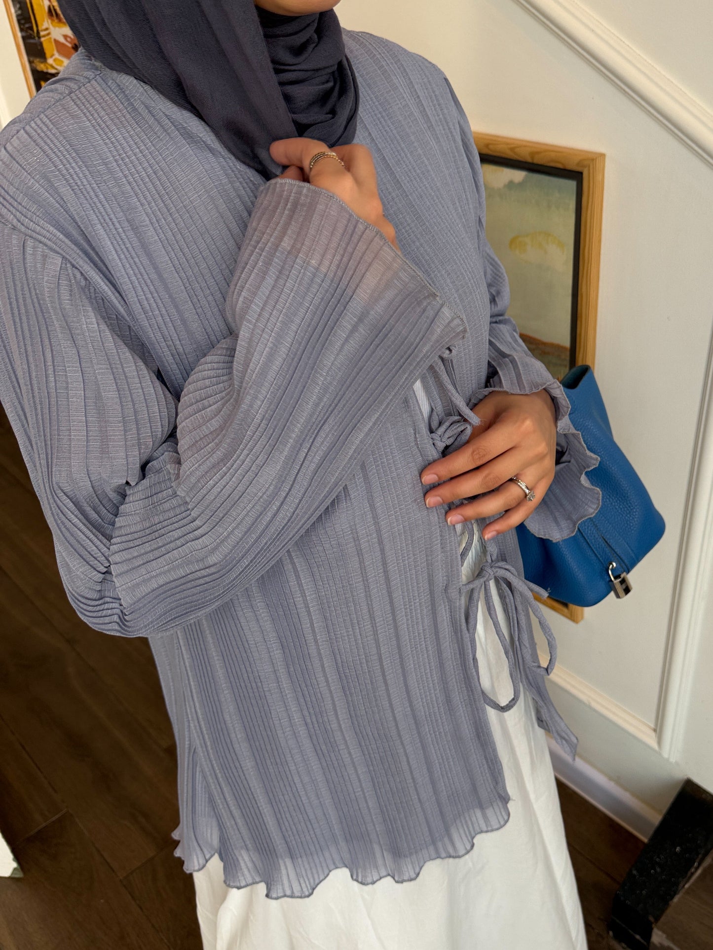 Shimmer Pleated top