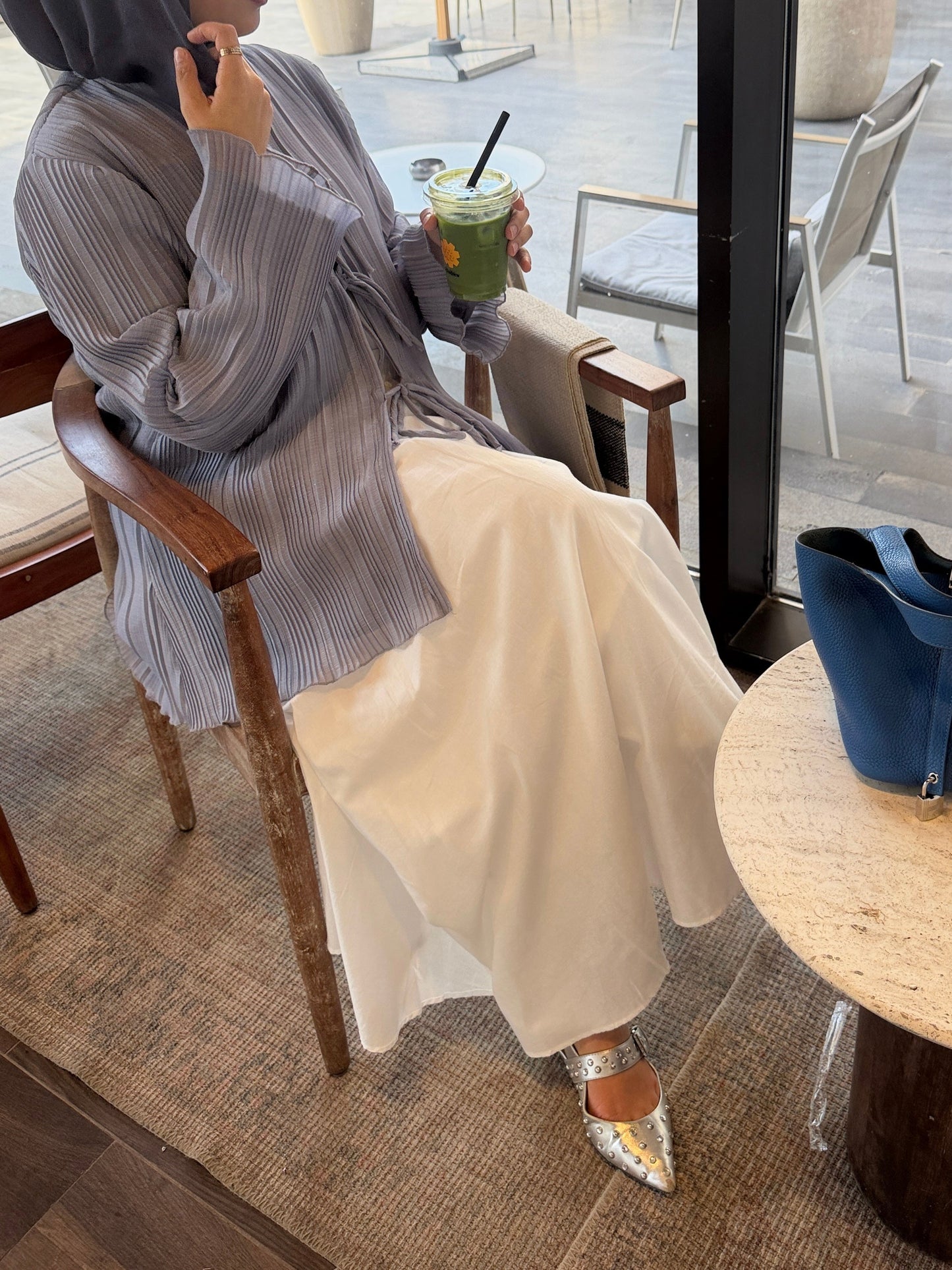 Shimmer Pleated top