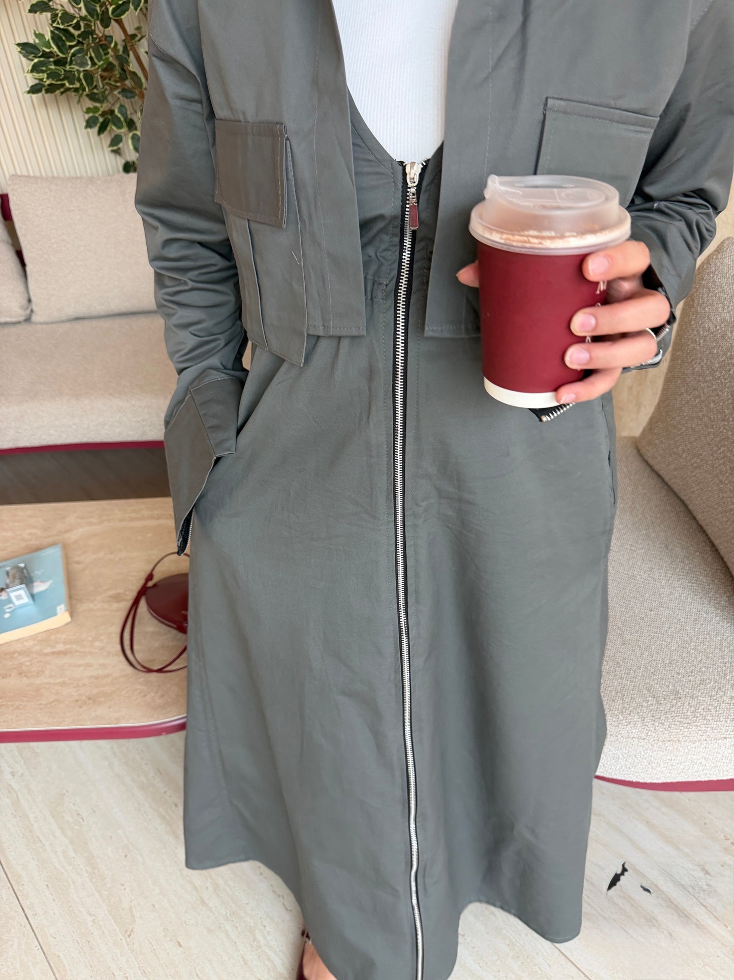 Zipper dress set