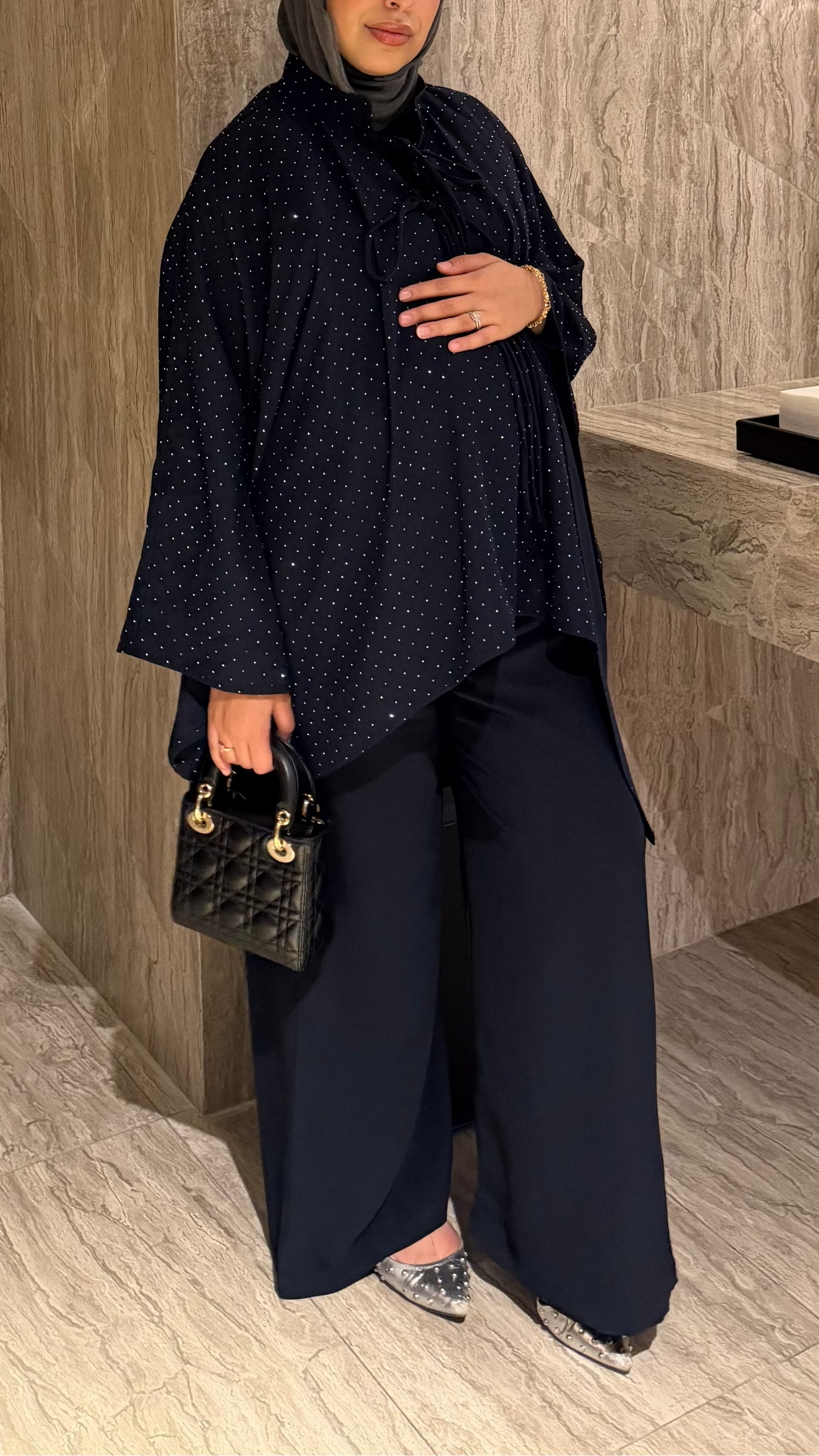 Rhinestone Cape top set