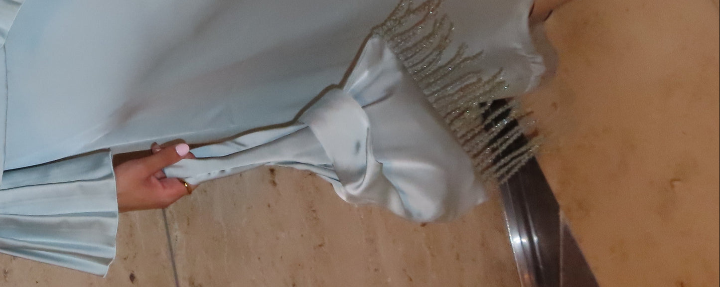 Tiffany pleated top, skirt and bag set
