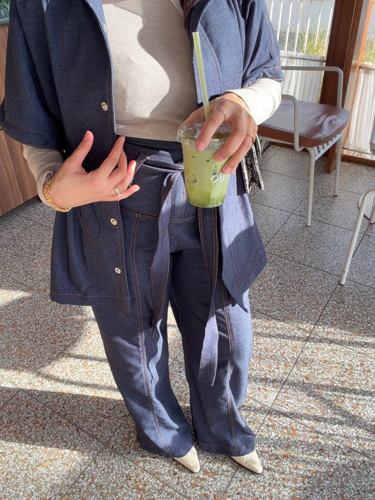 MAMA denim pants
