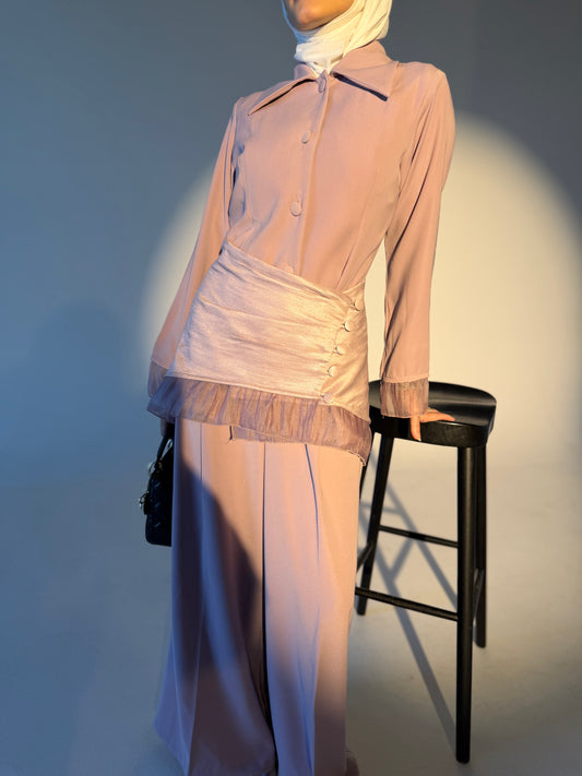 Shimmer ruffle set