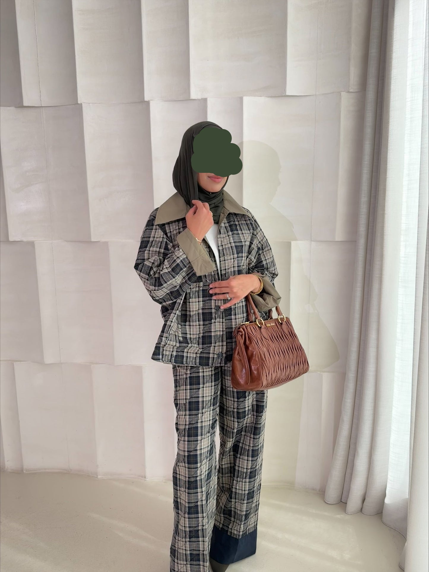 Reversible trench coat and pants set
