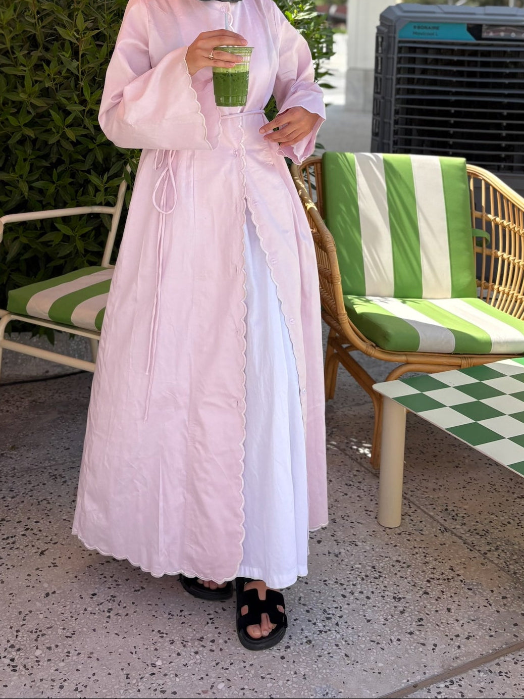 Scalloped edge dress