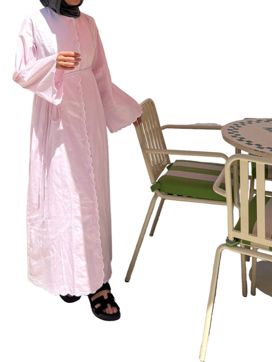 Scalloped edge dress