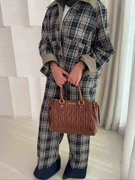 Reversible trench coat and pants set